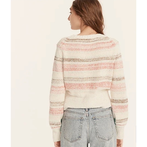 7. J.Crew Bouclé crewneck sweater in wide stripe - Picture 3 of 7